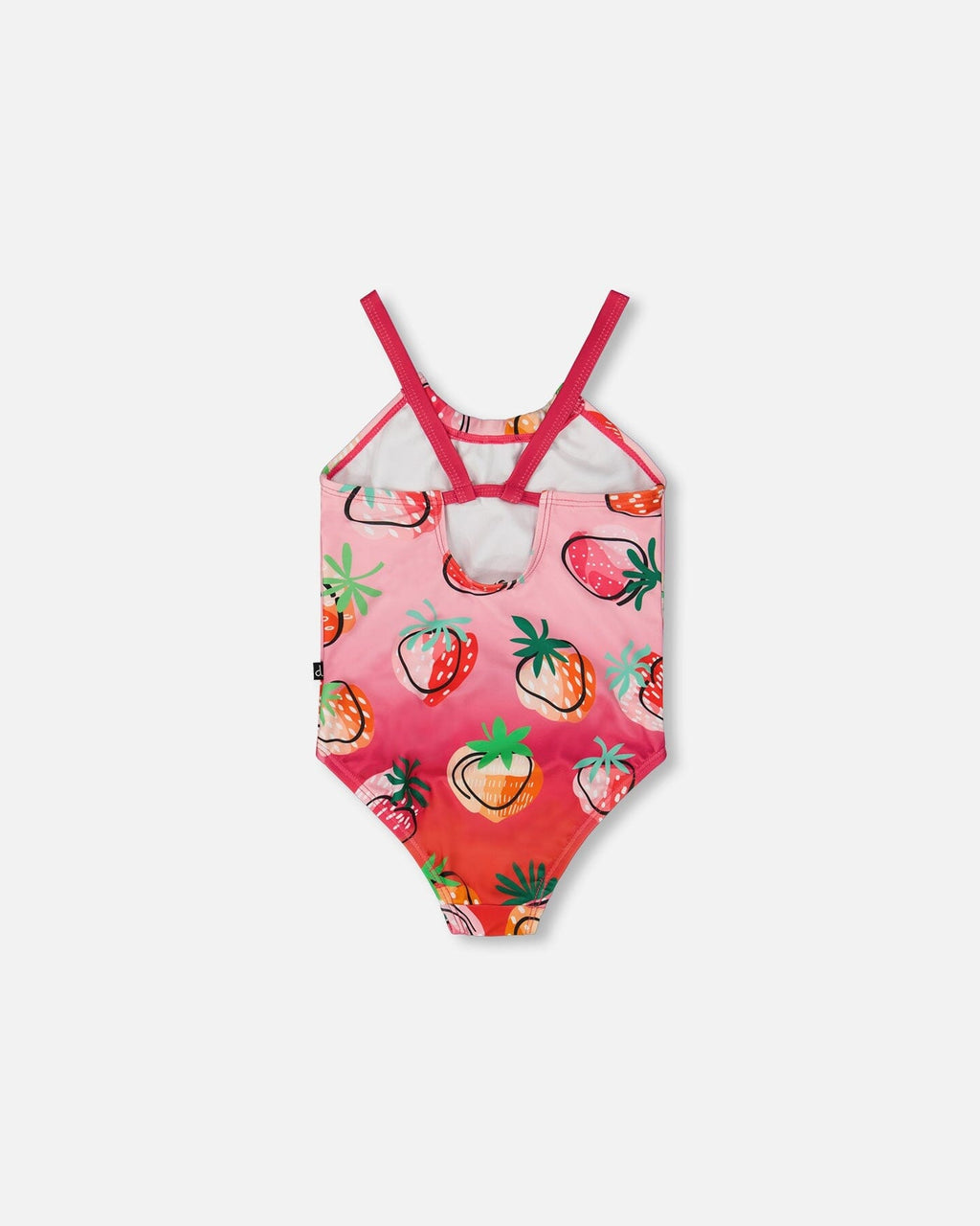 Printed One-Piece Swimsuit Pink Gradient Strawberry