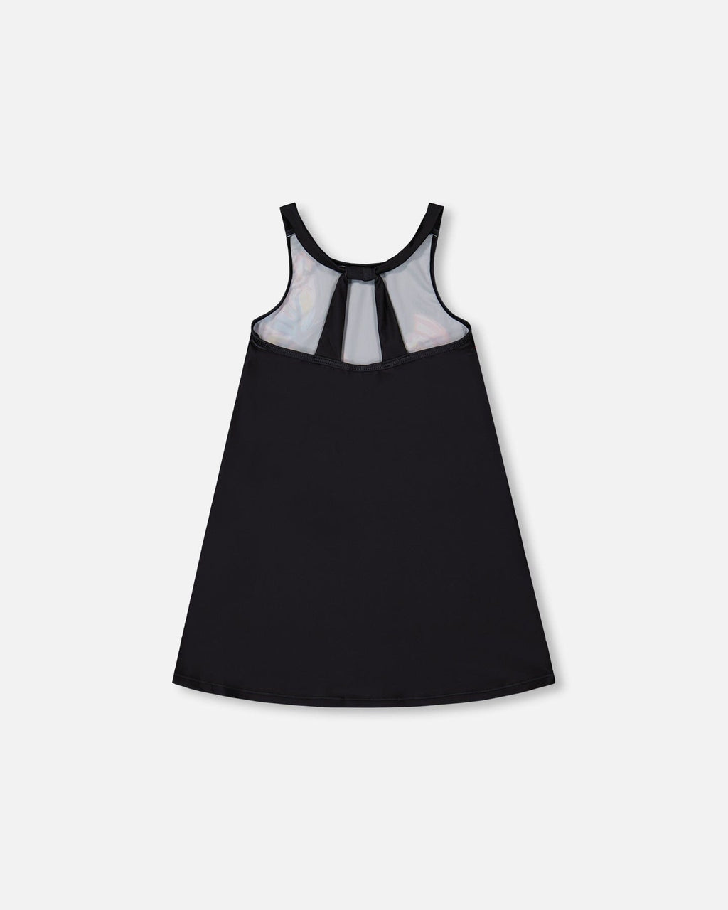 Printed Beach Dress Black And Multicolored Butterflies