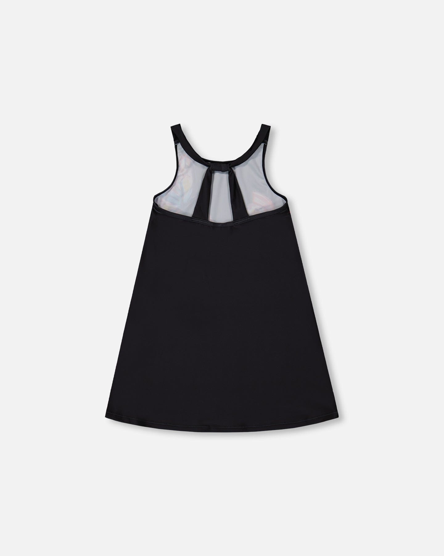 Printed Beach Dress Black And Multicolored Butterflies