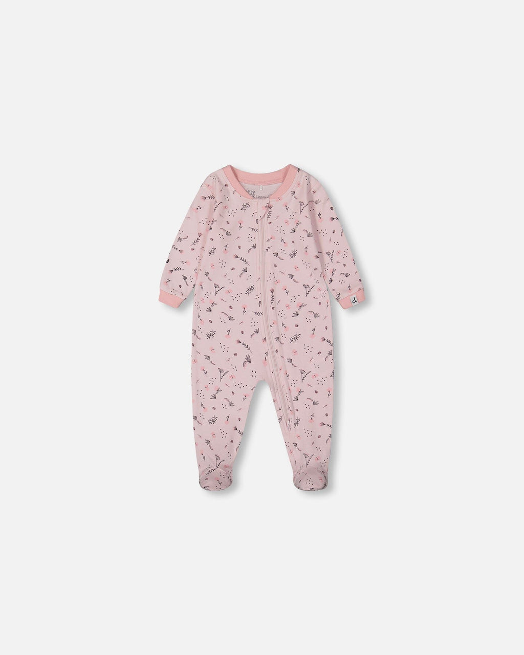 Printed Organic Cotton One-Piece Pajama Off-White And Multi Truck