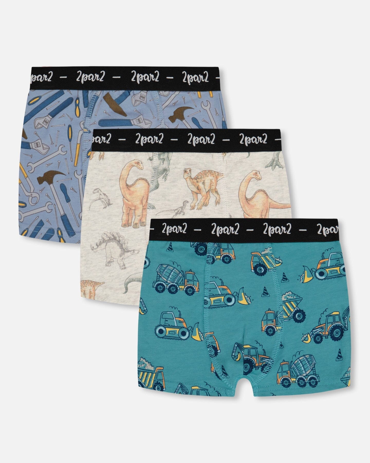 Printed Organic Cotton Boxer Shorts (3 Pack) Multicolored