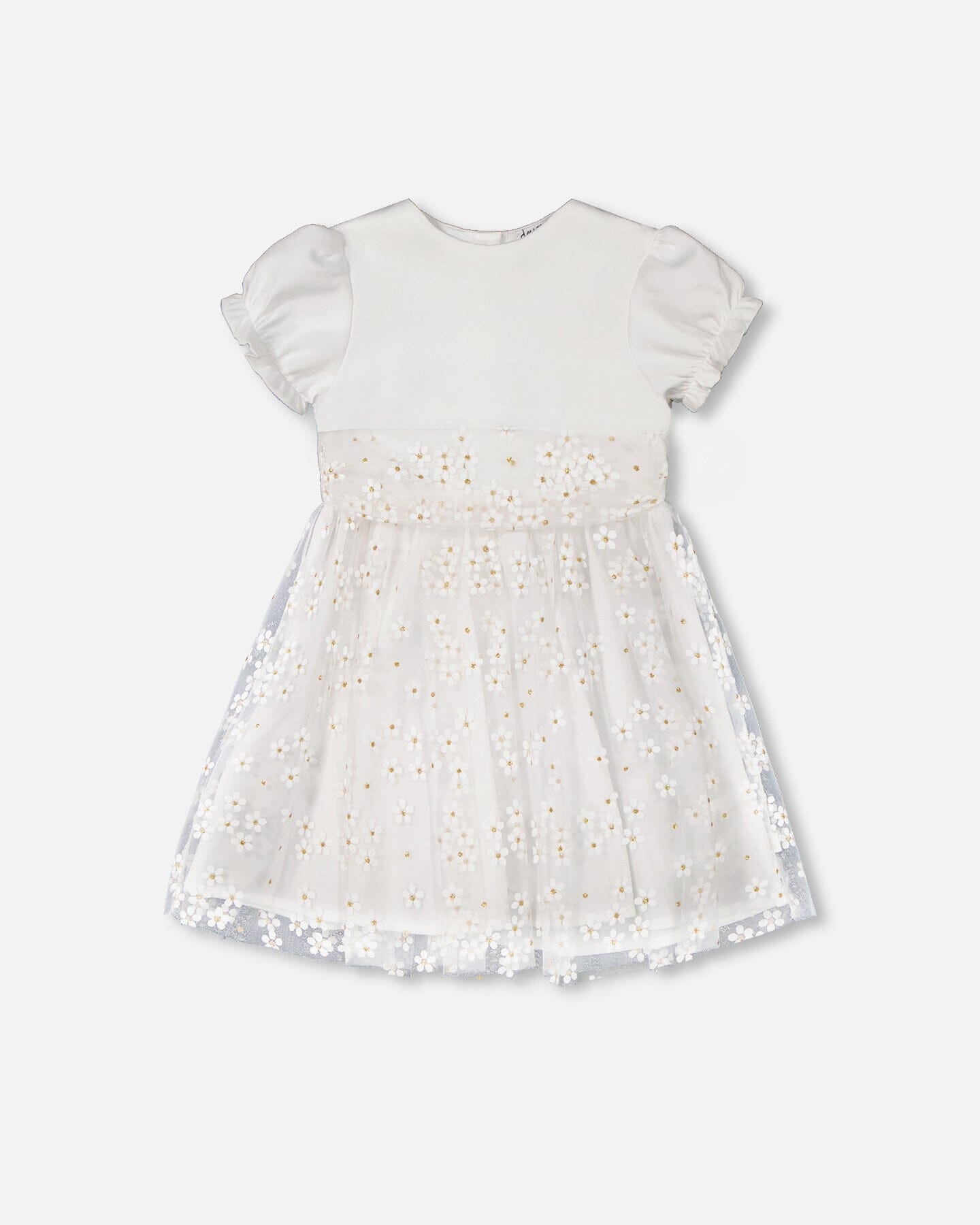 Puff Sleeve Dress White