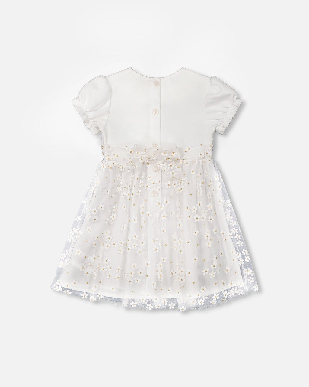 Puff Sleeve Dress White