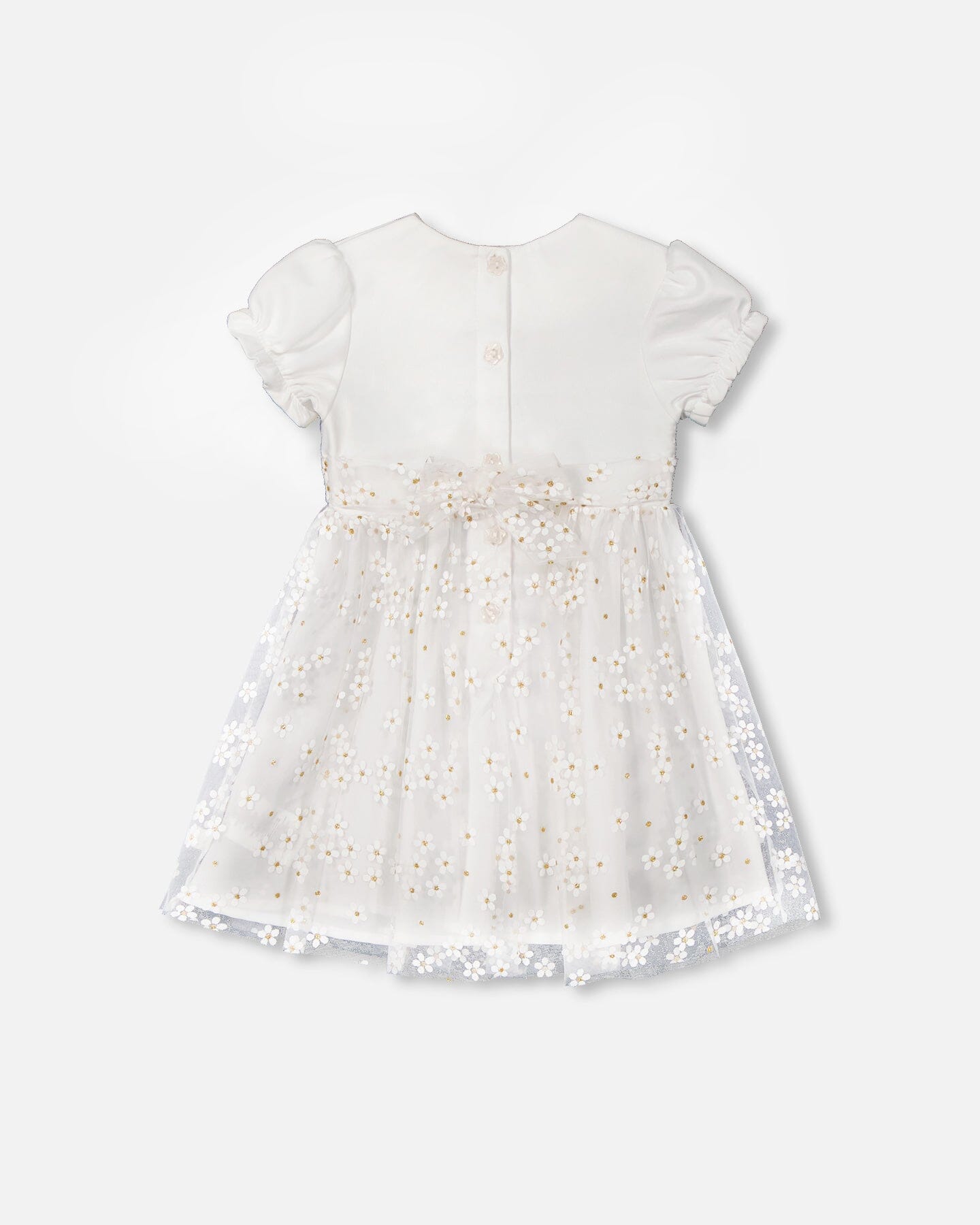 Puff Sleeve Dress White