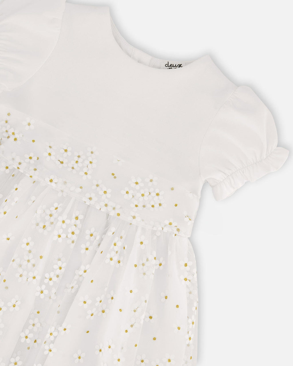 Puff Sleeve Dress White