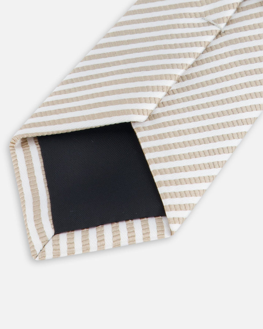 Neck Tie Light Taupe Striped