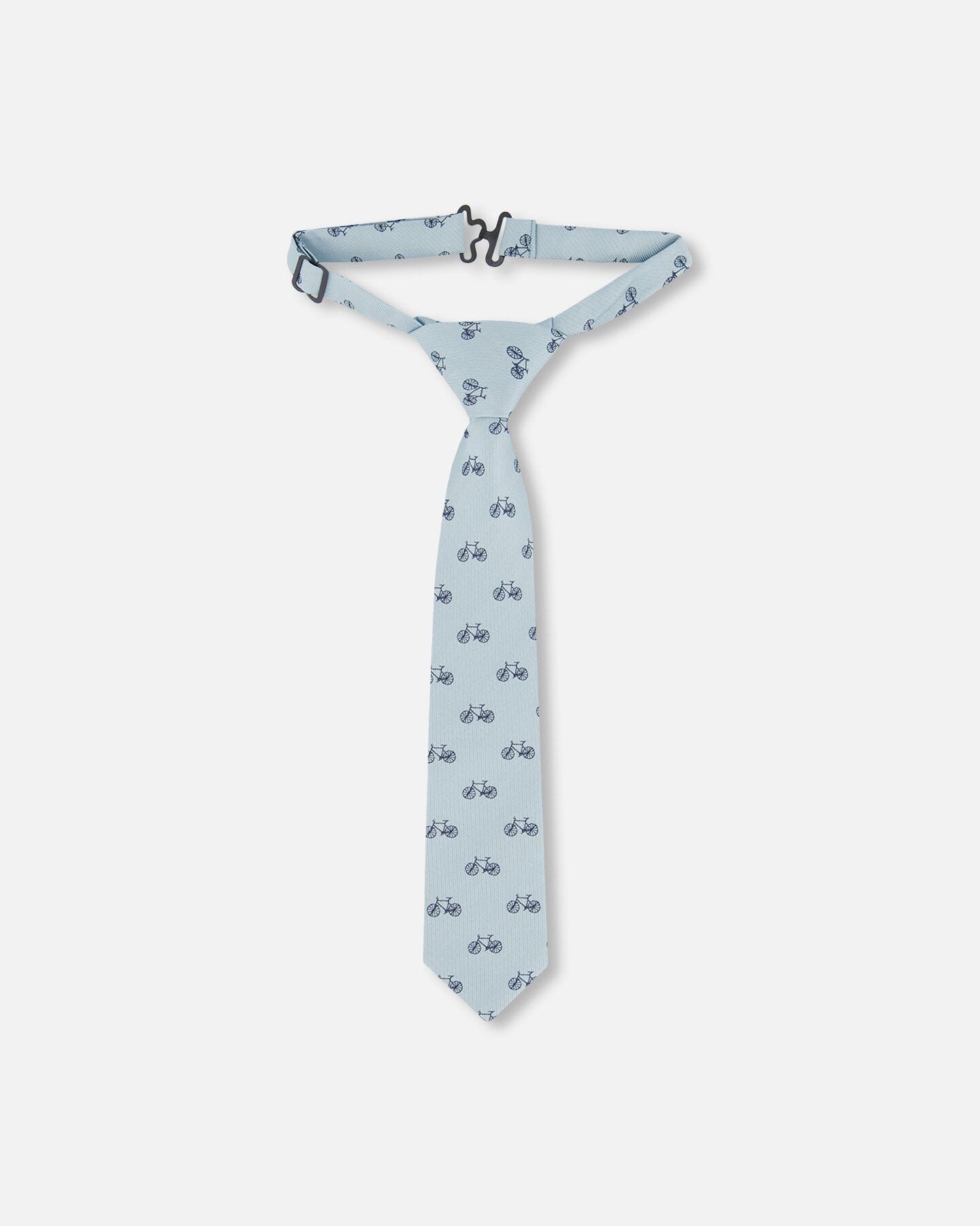 Neck Tie Pale Blue With Bicycle