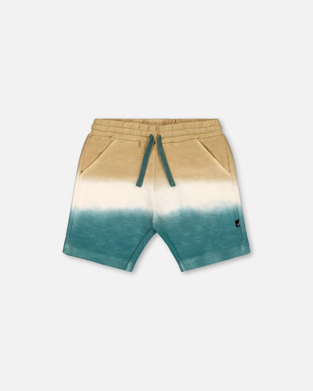 French Terry Short Gradient Beige And Teal
