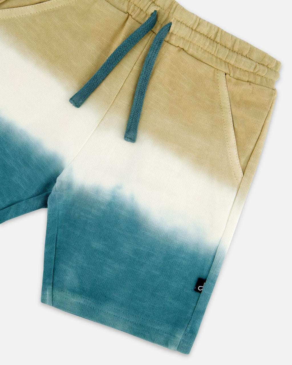 French Terry Short Gradient Beige And Teal