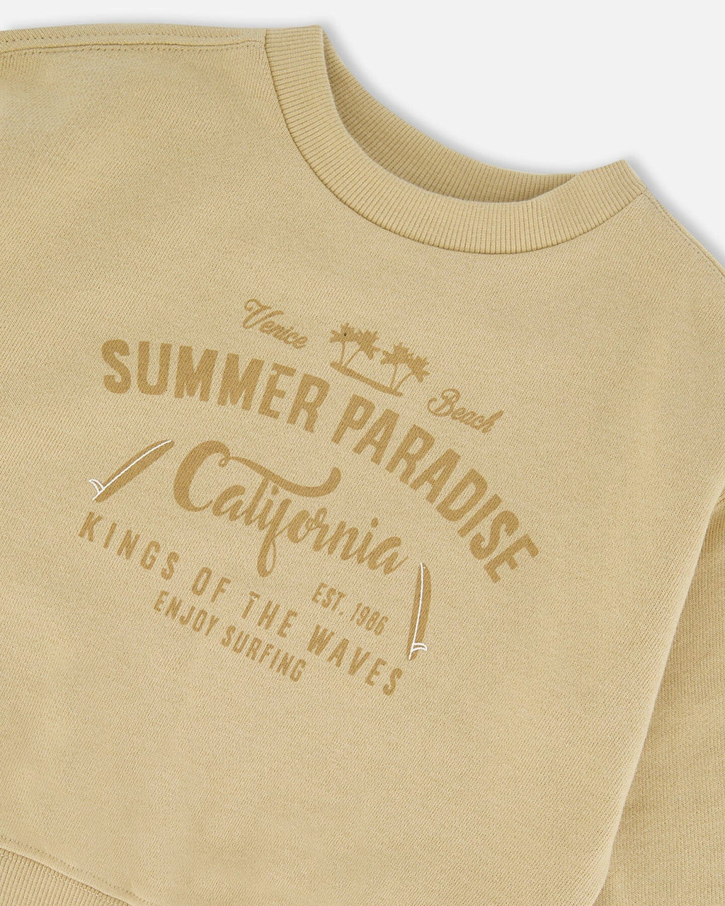 Pullover Graphic Sweatshirt Beige