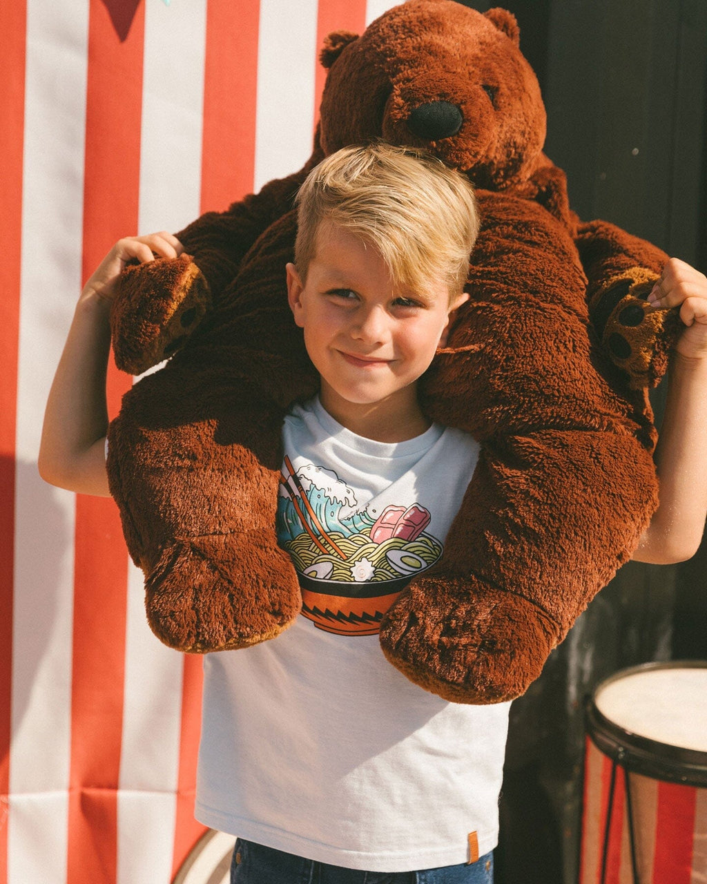 Short Sleeve Graphic Tee Blue And Ramen