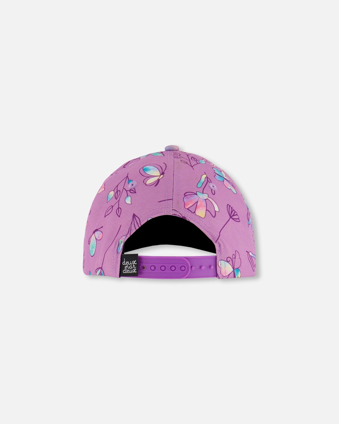 Printed Cap Old Mauve And Multicolored Butterflies
