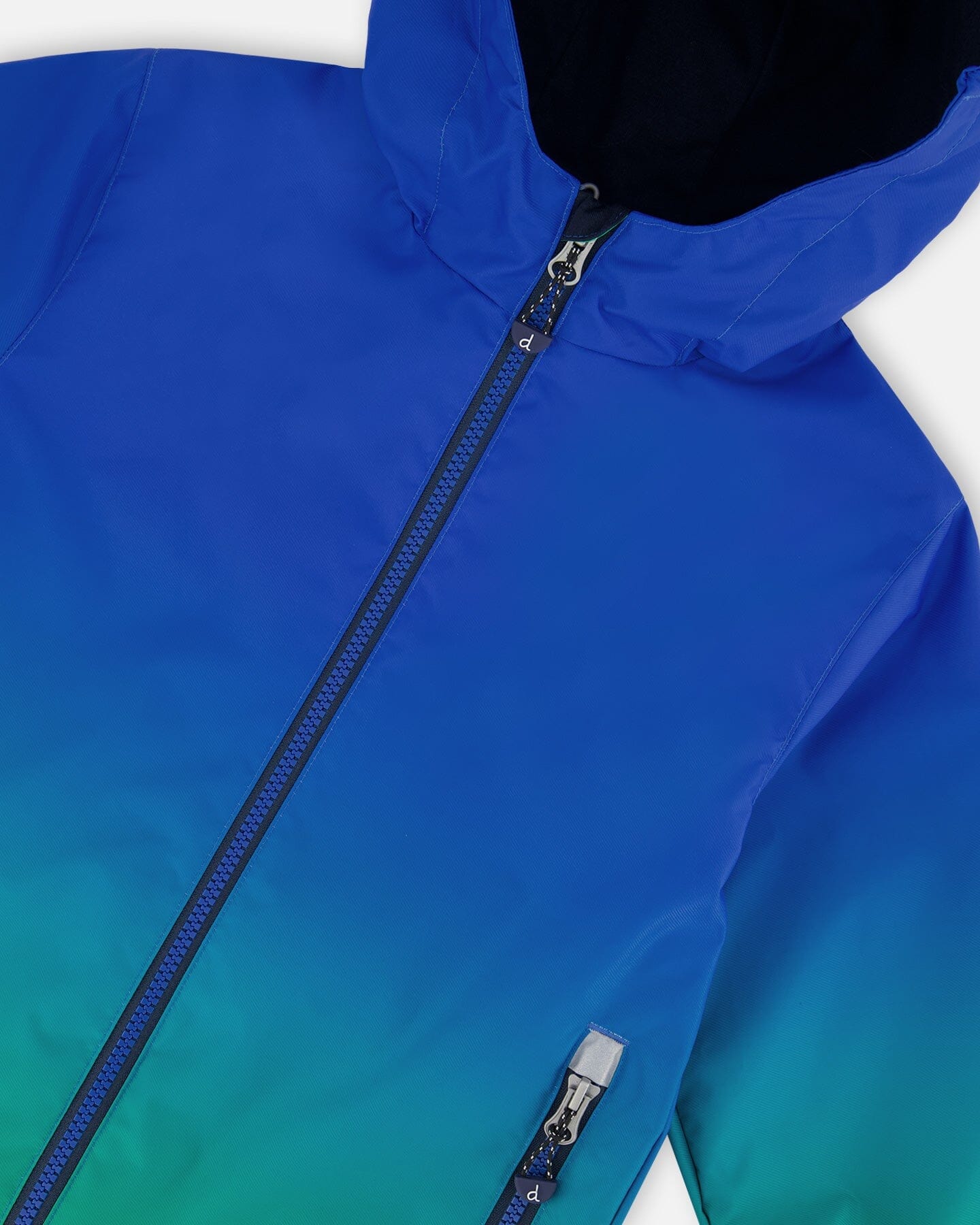 3-In-1 Mid-Season Outerwear Set Royal Blue And Green Gradient