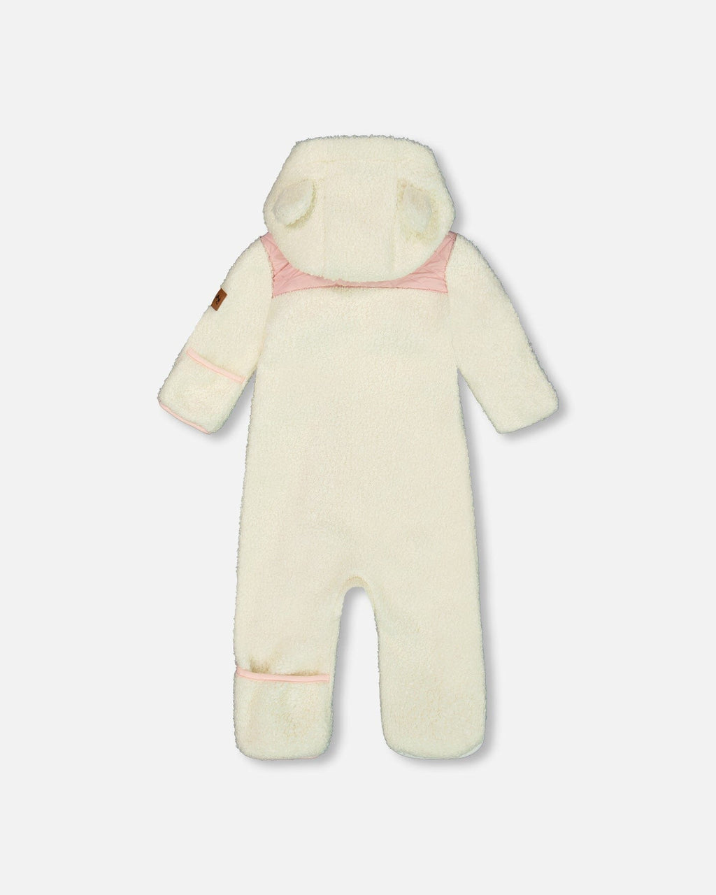 Baby One-Piece Sherpa Mid-Season Outerwear Off-White And Pale Pink