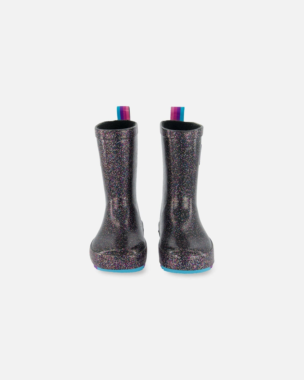 Rain Boots Black With Glitter