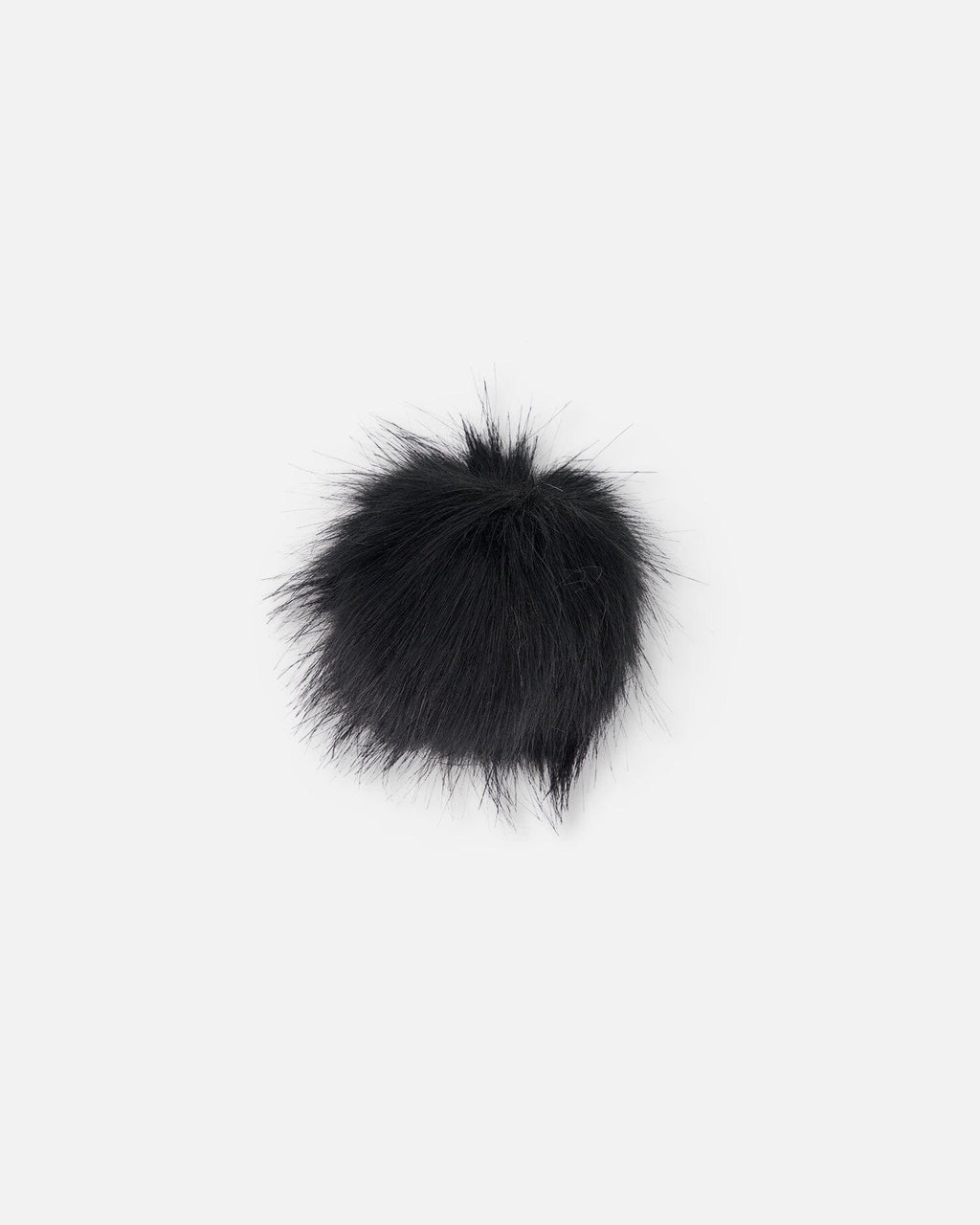 Black Fake Fur Pompom For Hat