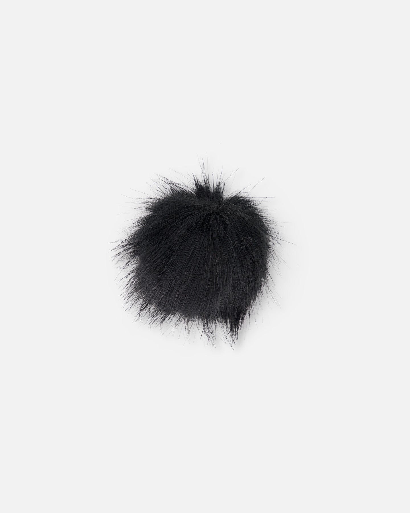 Black Fake Fur Pompom For Hat