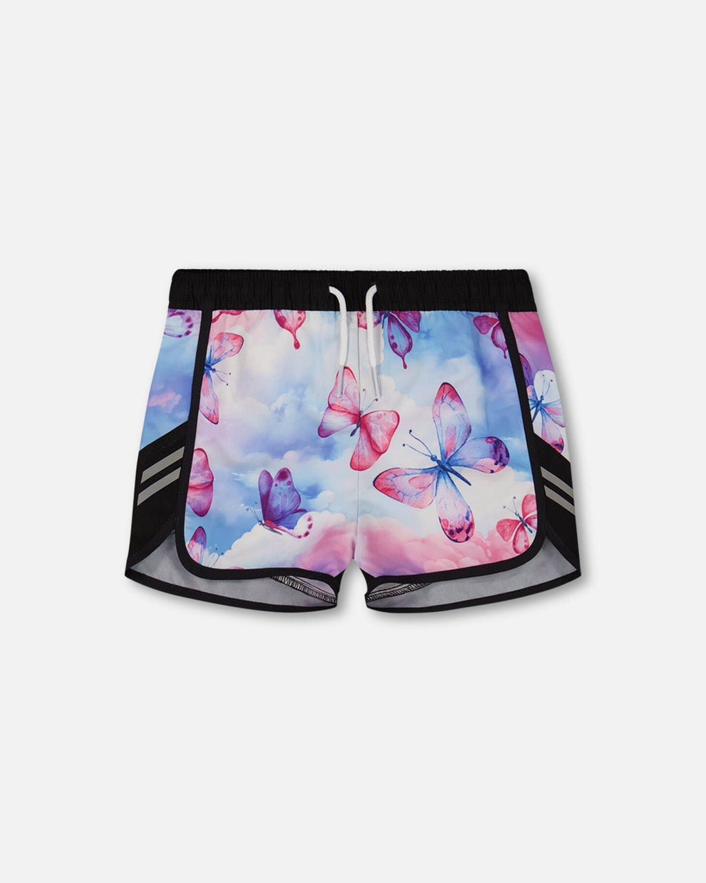 Printed Athletic Short Pink, Blue And Butterflies