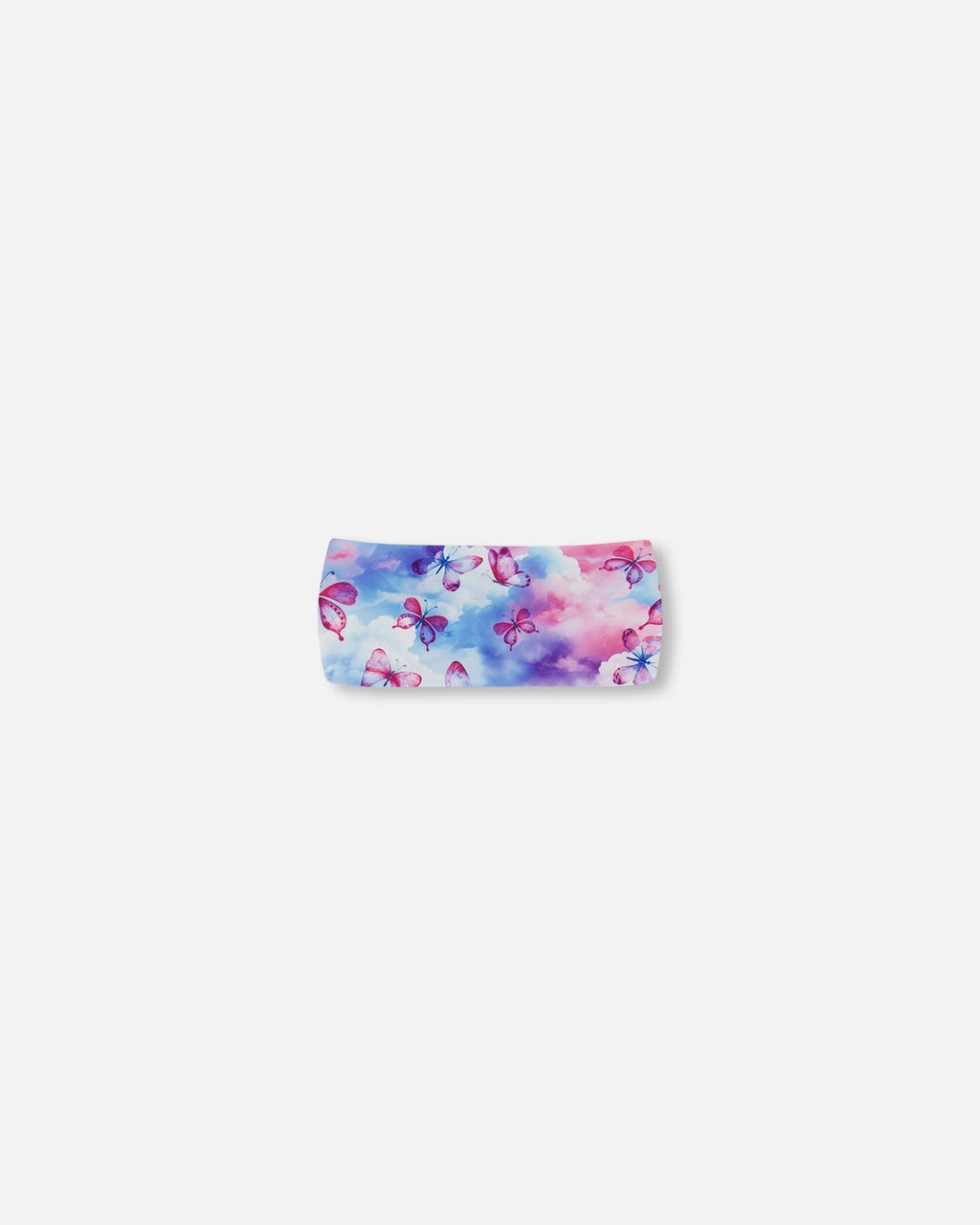 Printed Athletic Headband Pink, Blue And Butterflies