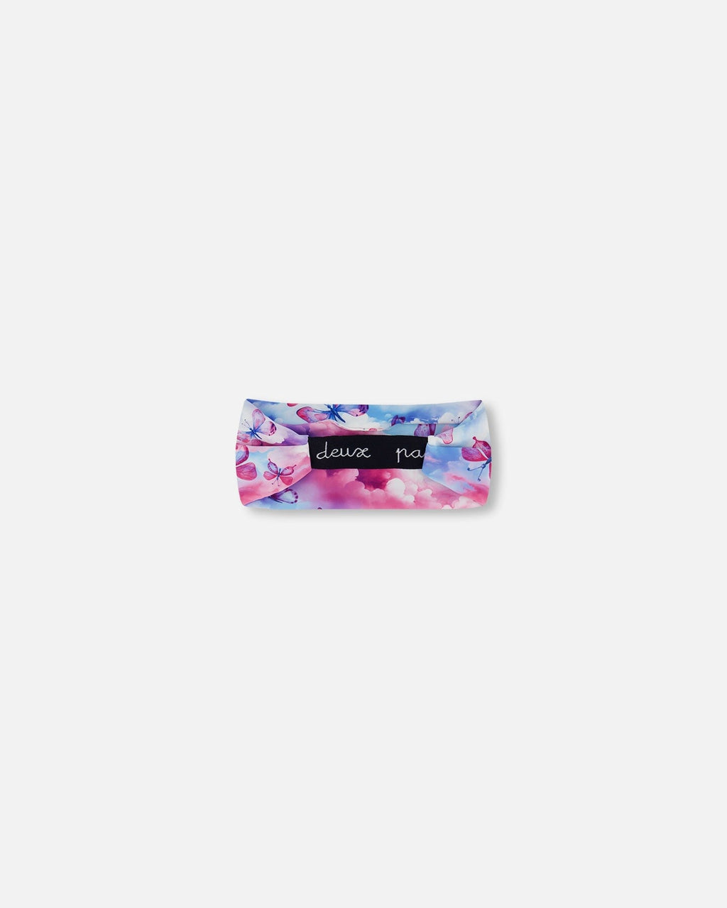 Printed Athletic Headband Pink, Blue And Butterflies