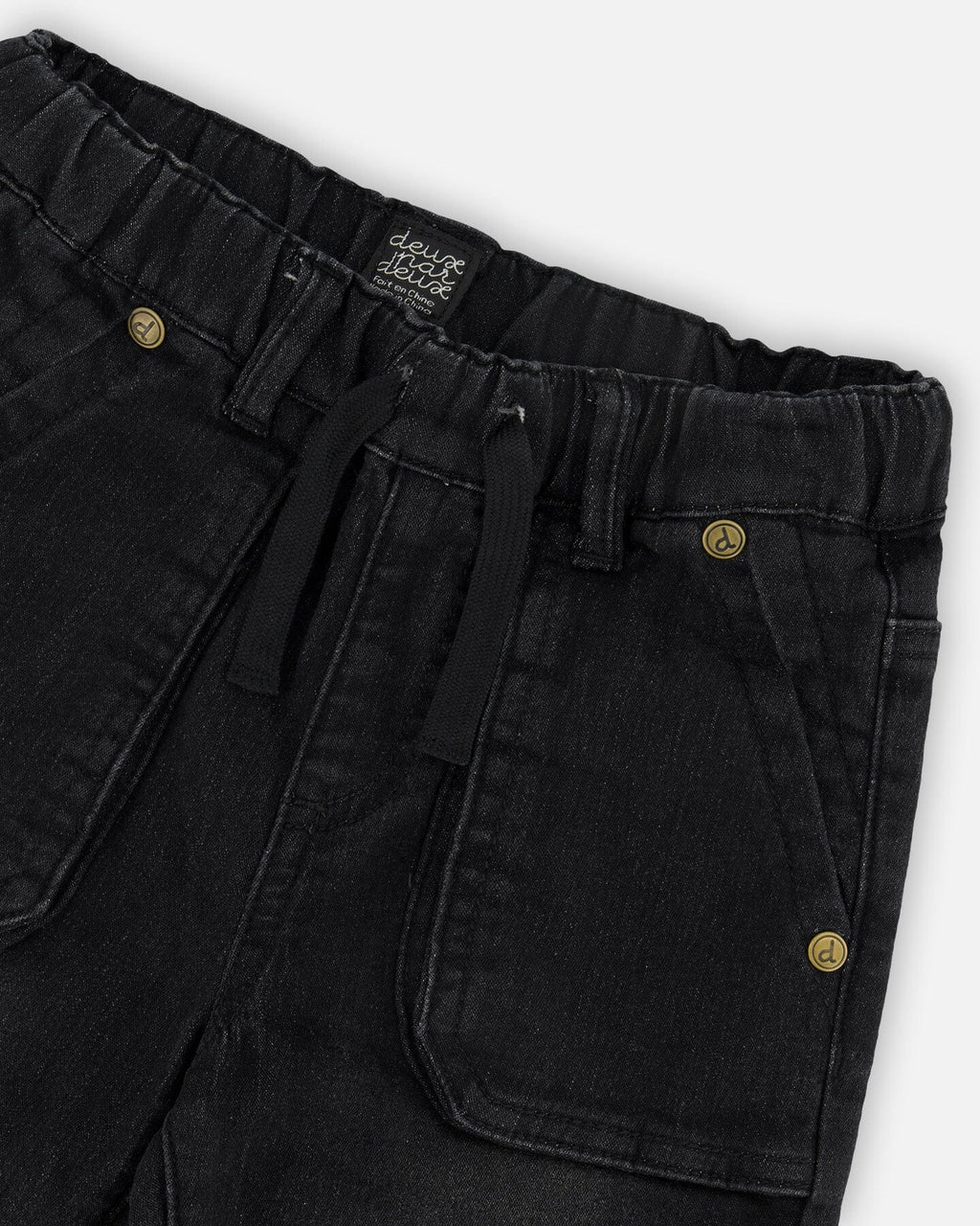 French Terry Denim Jogger Pant Black Jeans