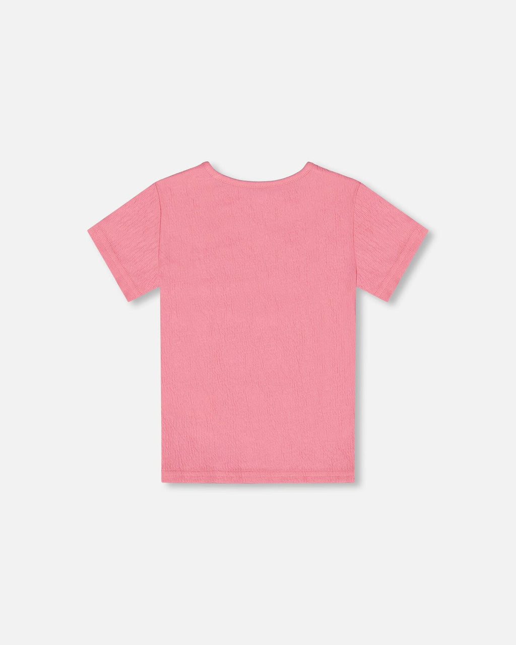 Crinkle Short Sleeve Top Candy Pink