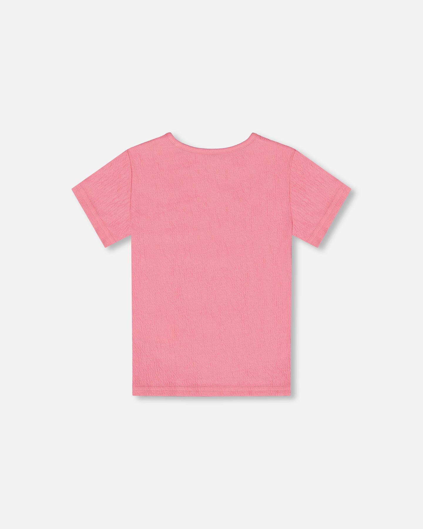 Crinkle Short Sleeve Top Candy Pink