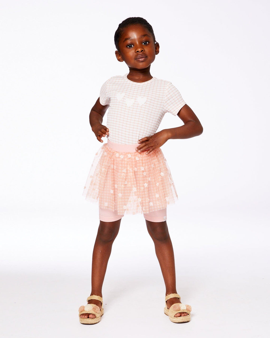 Crinkle Top With Applique Light Old Pink