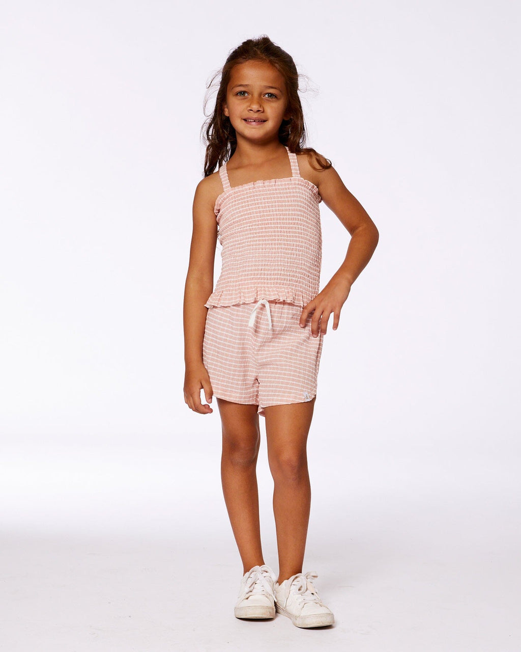 Smocked Tank Top Light Old Pink