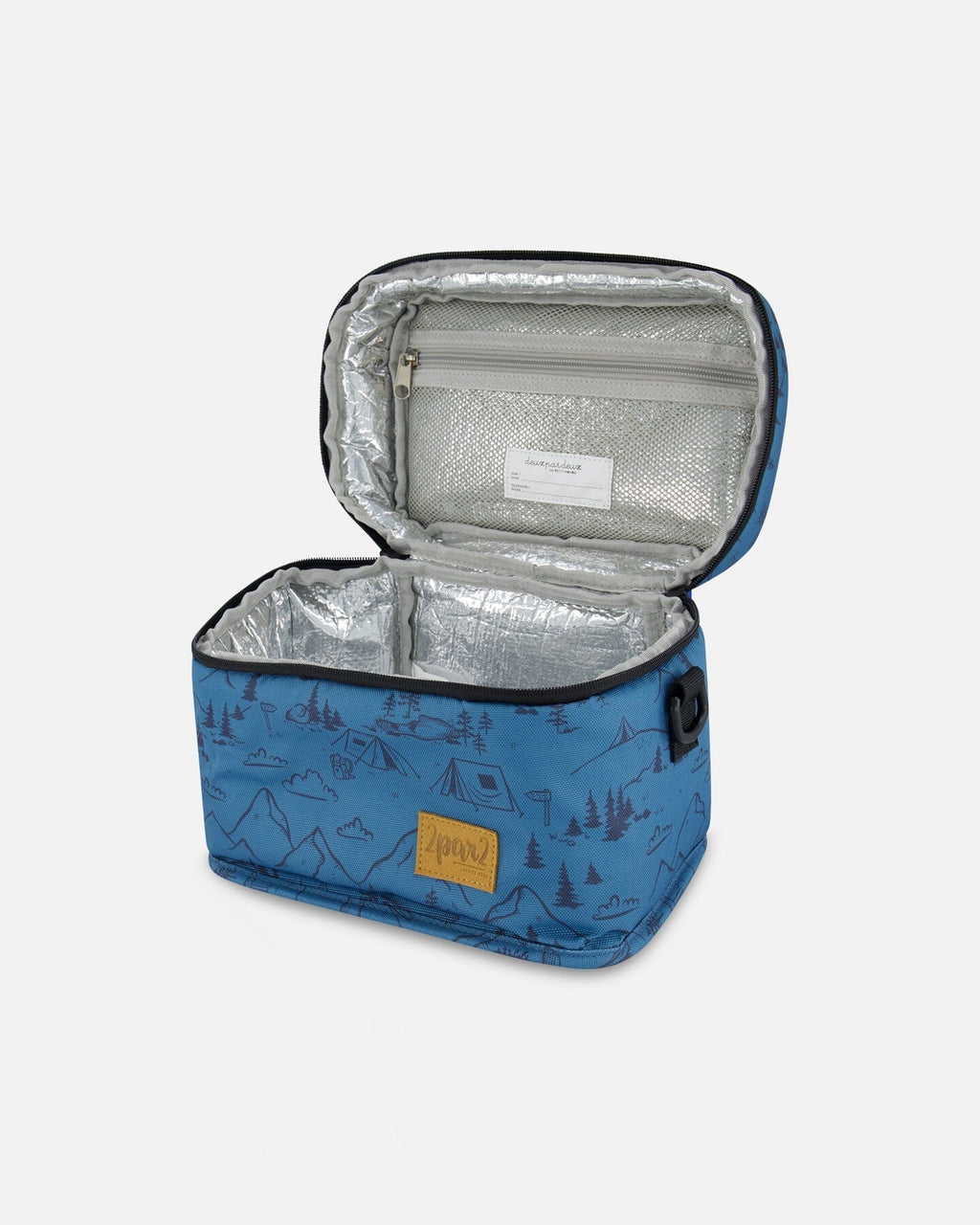 Lunch Box Blue Camping Print