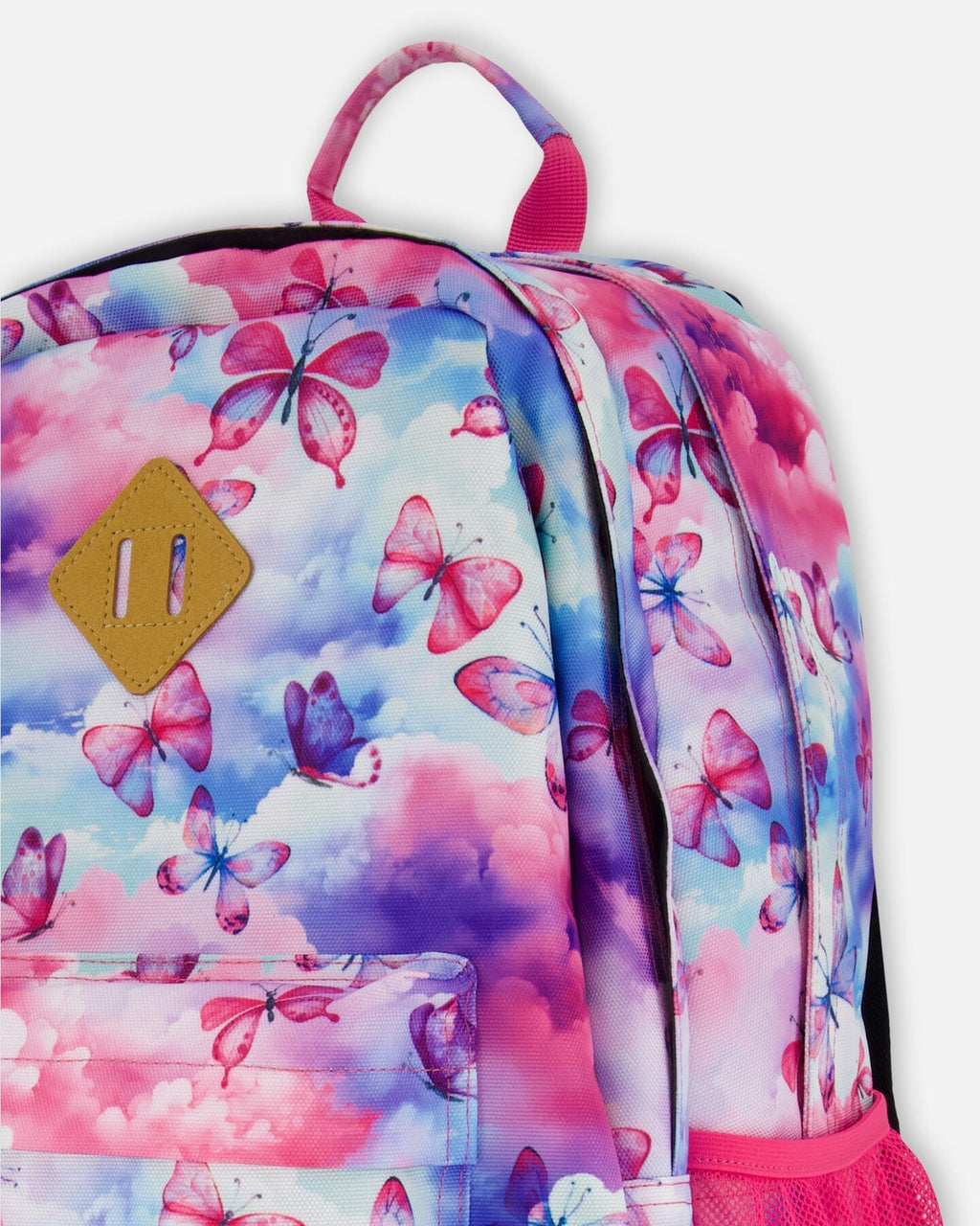 Backpack Butterflies On Multicolored And Vibrant Pink Background