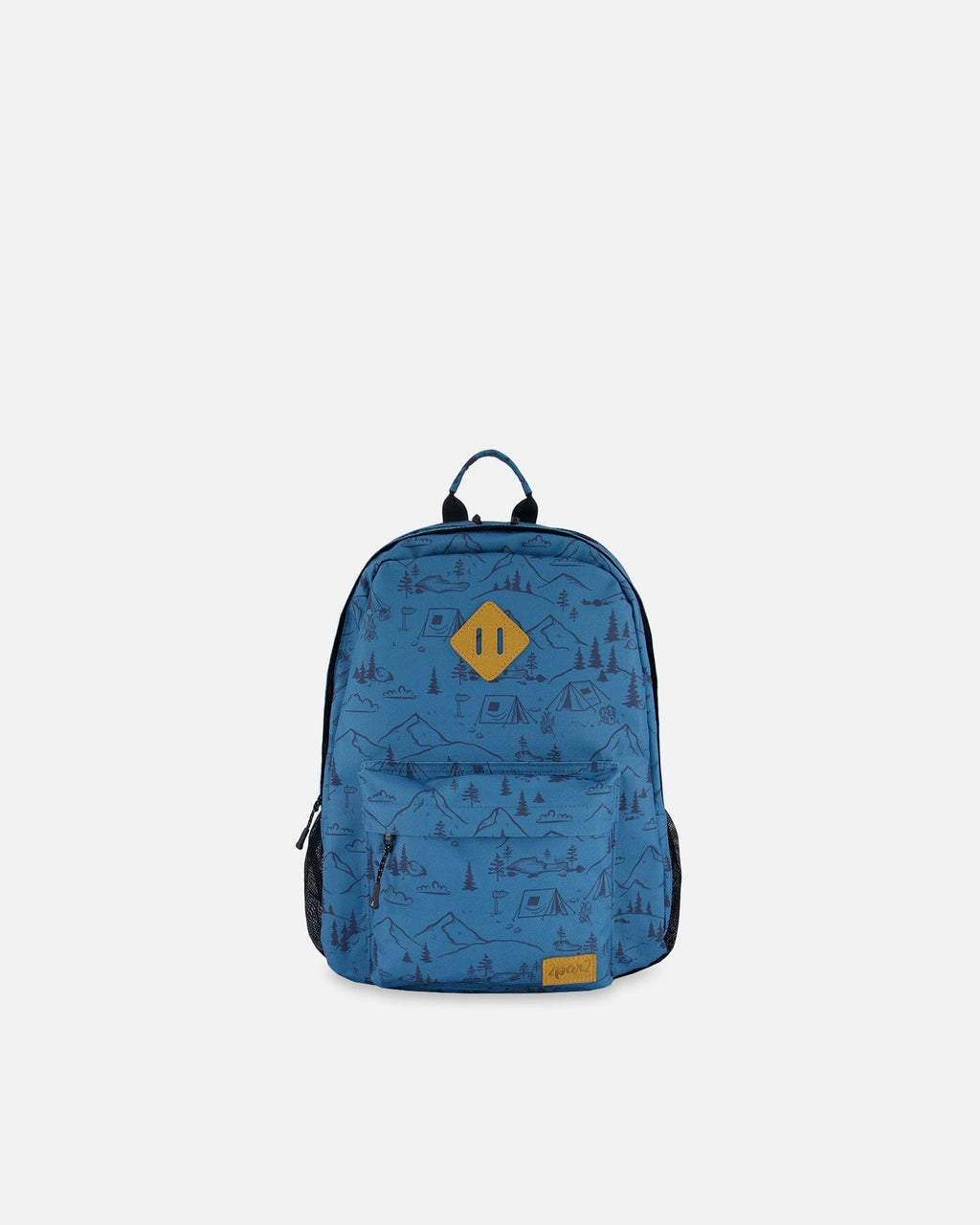 Backpack Blue Camping Print