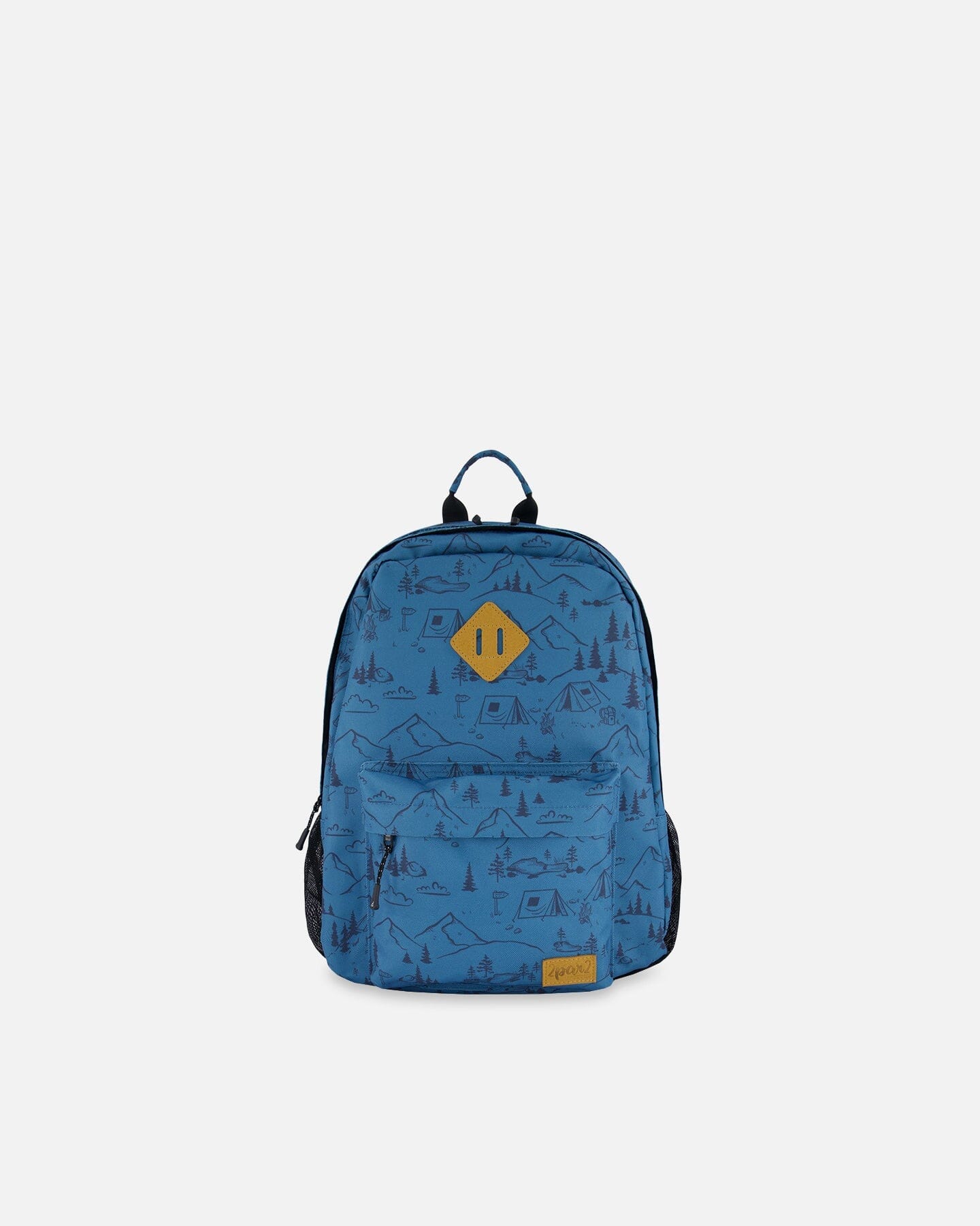 Backpack Blue Camping Print