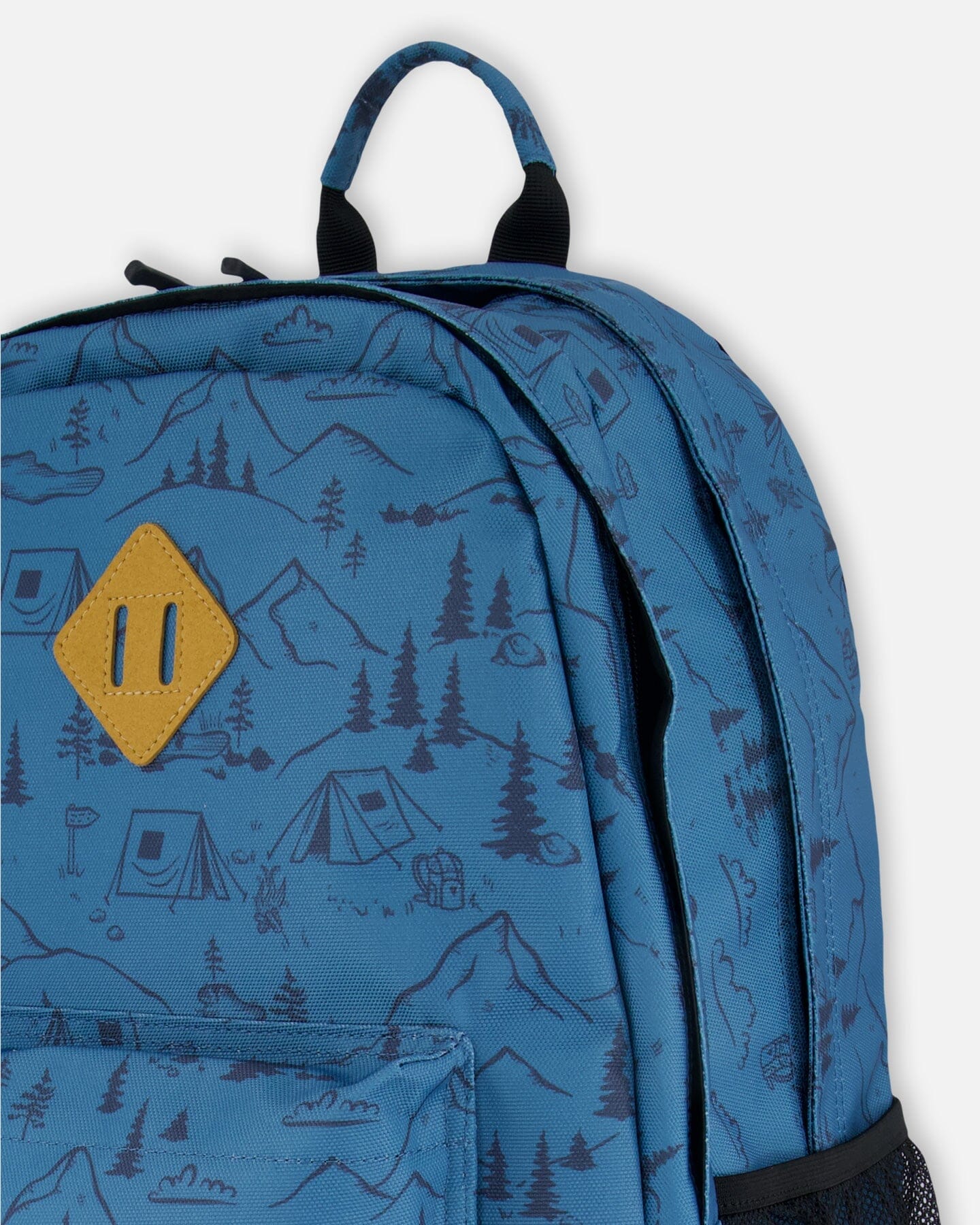 Backpack Blue Camping Print