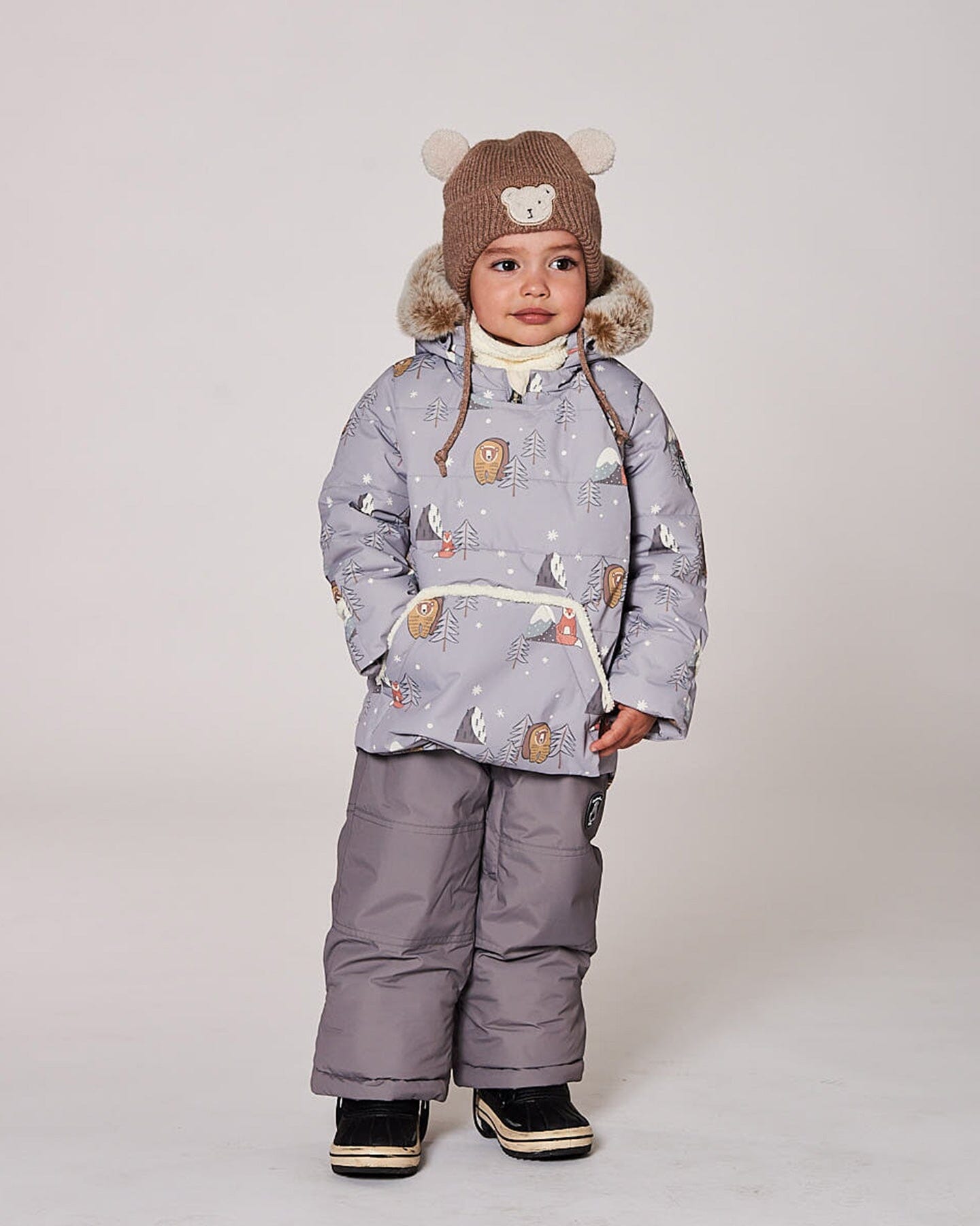 Two-Piece Baby Snug Snowsuit Gray