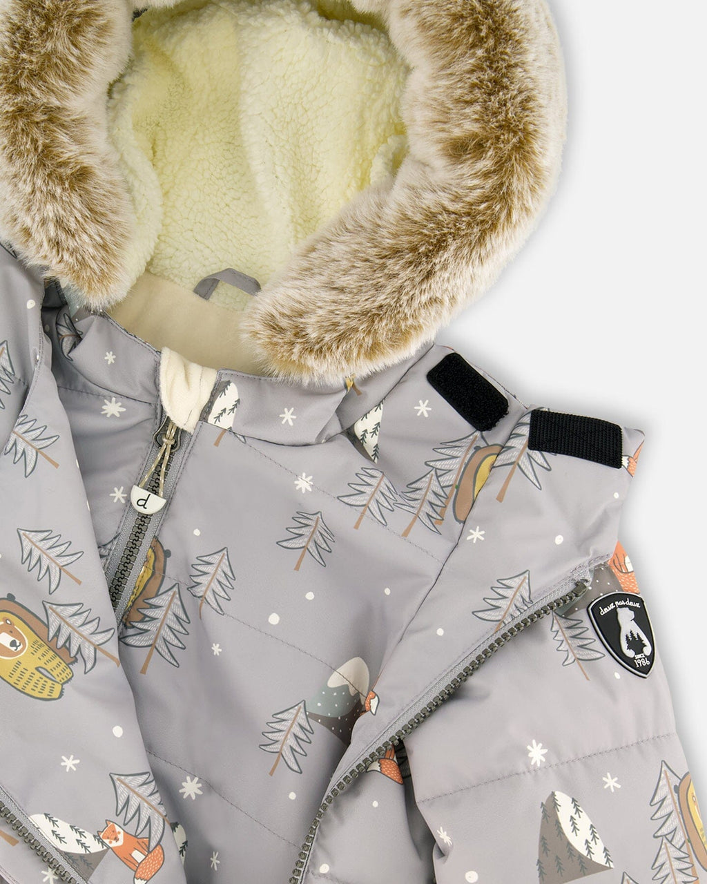 Two-Piece Baby Snug Snowsuit Gray