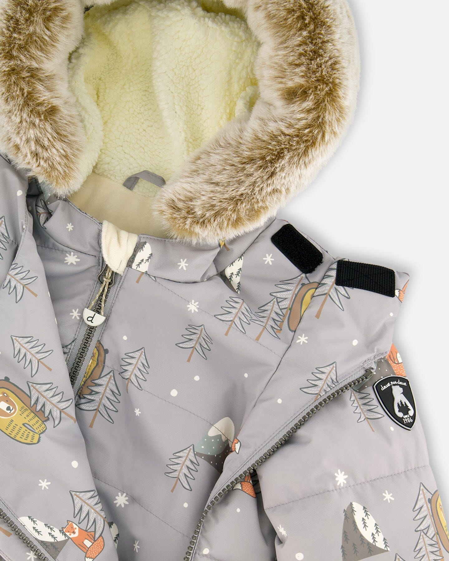 Two-Piece Baby Snug Snowsuit Gray