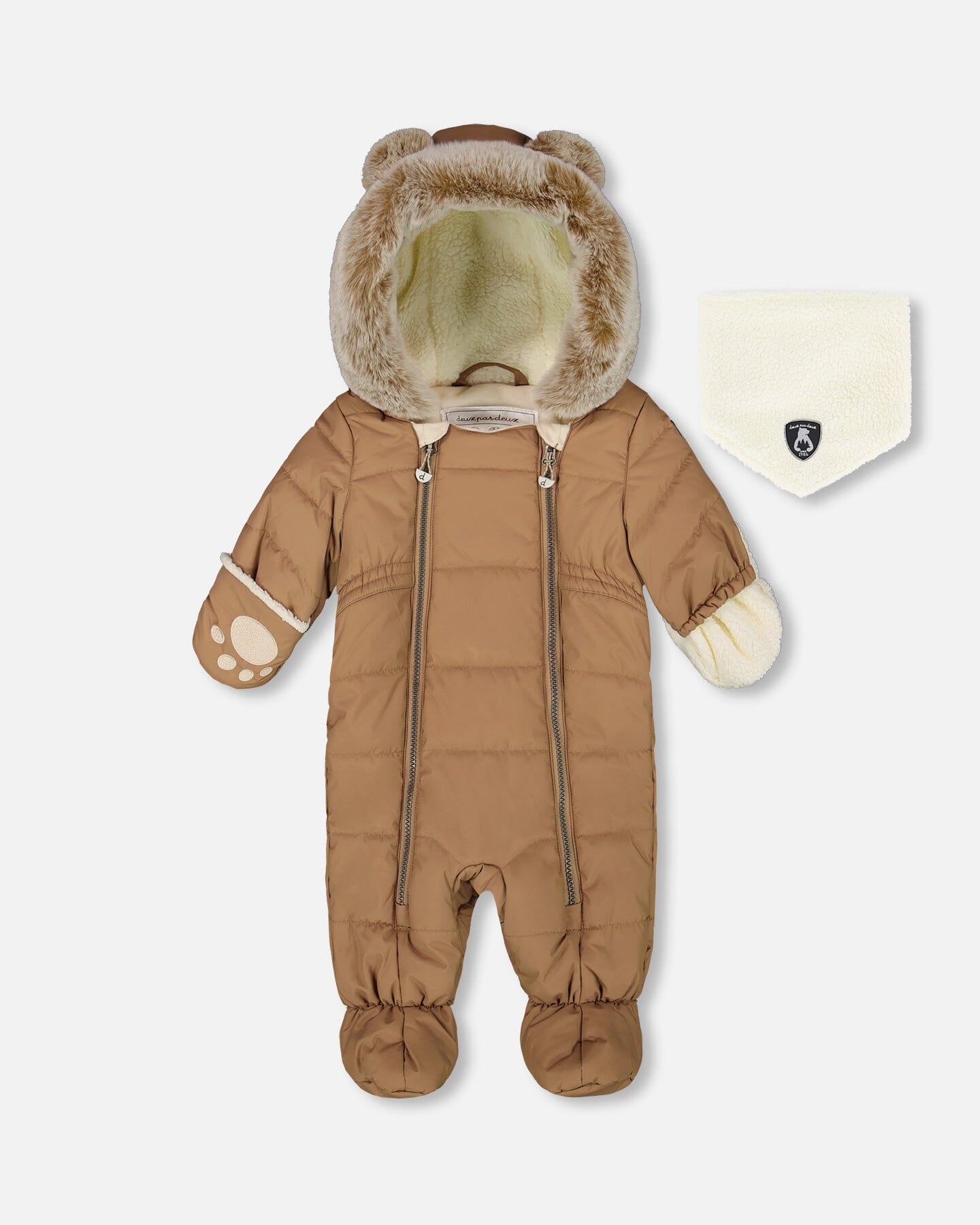 One-Piece Baby Layette Snowsuit Designed For Car Seat Chanterelle