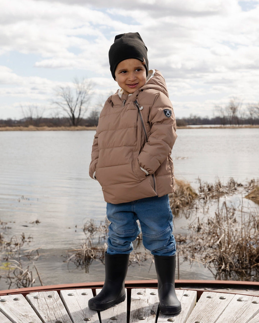 Compressible Winter Puffy Coat Designed For Car Seat Chanterelle