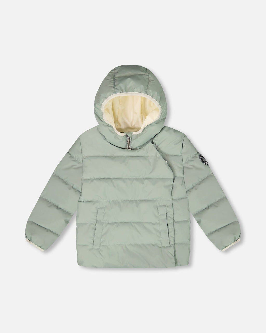 Compressible Winter Puffy Coat Designed For Car Seat Sage Green
