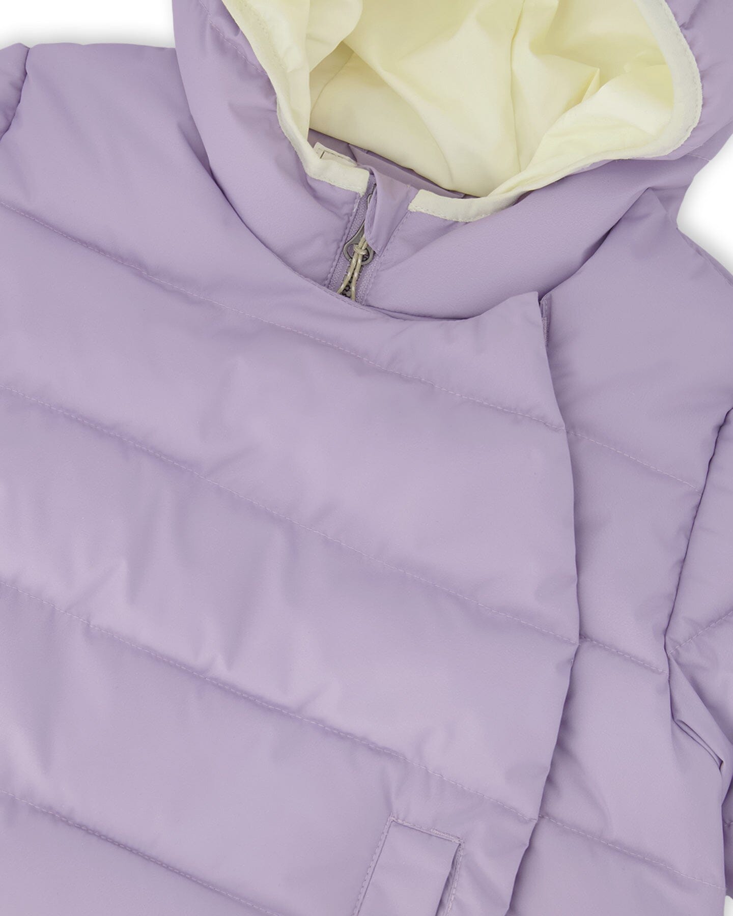 Compressible Winter Puffy Coat Designed For Car Seat Purple Gray