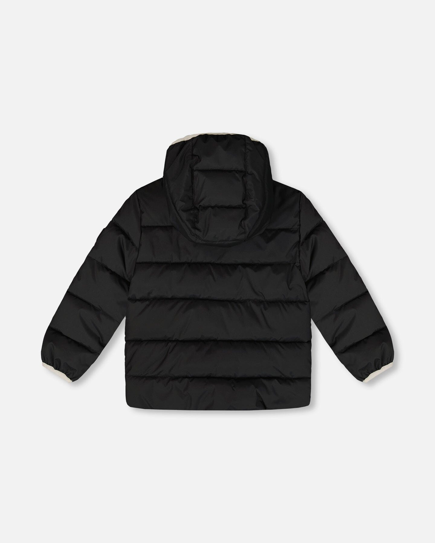 Compressible Winter Puffy Coat Designed For Car Seat Black