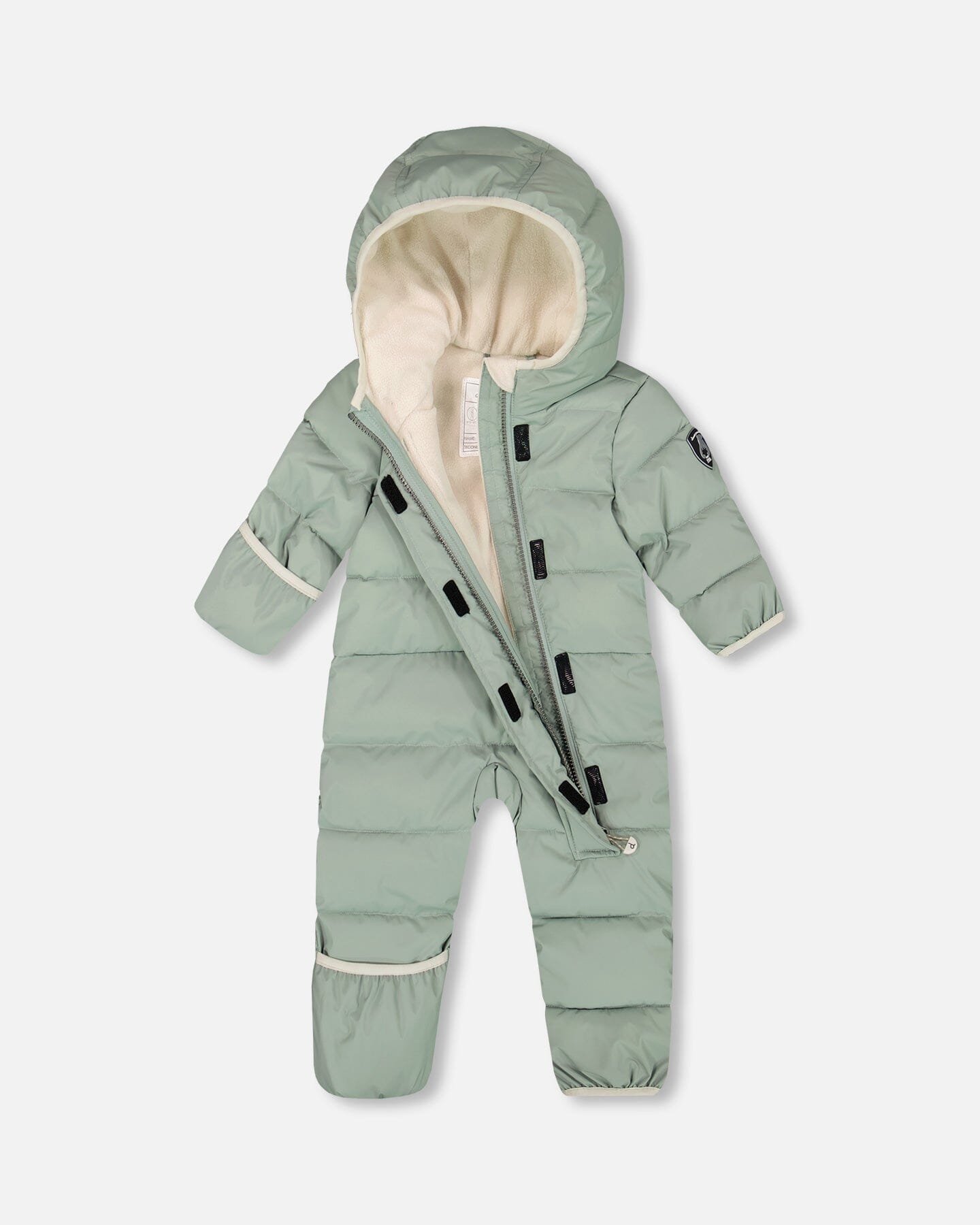 One-Piece Baby Cloud Compressible Snowsuit Designed For Car Seat Sage Green