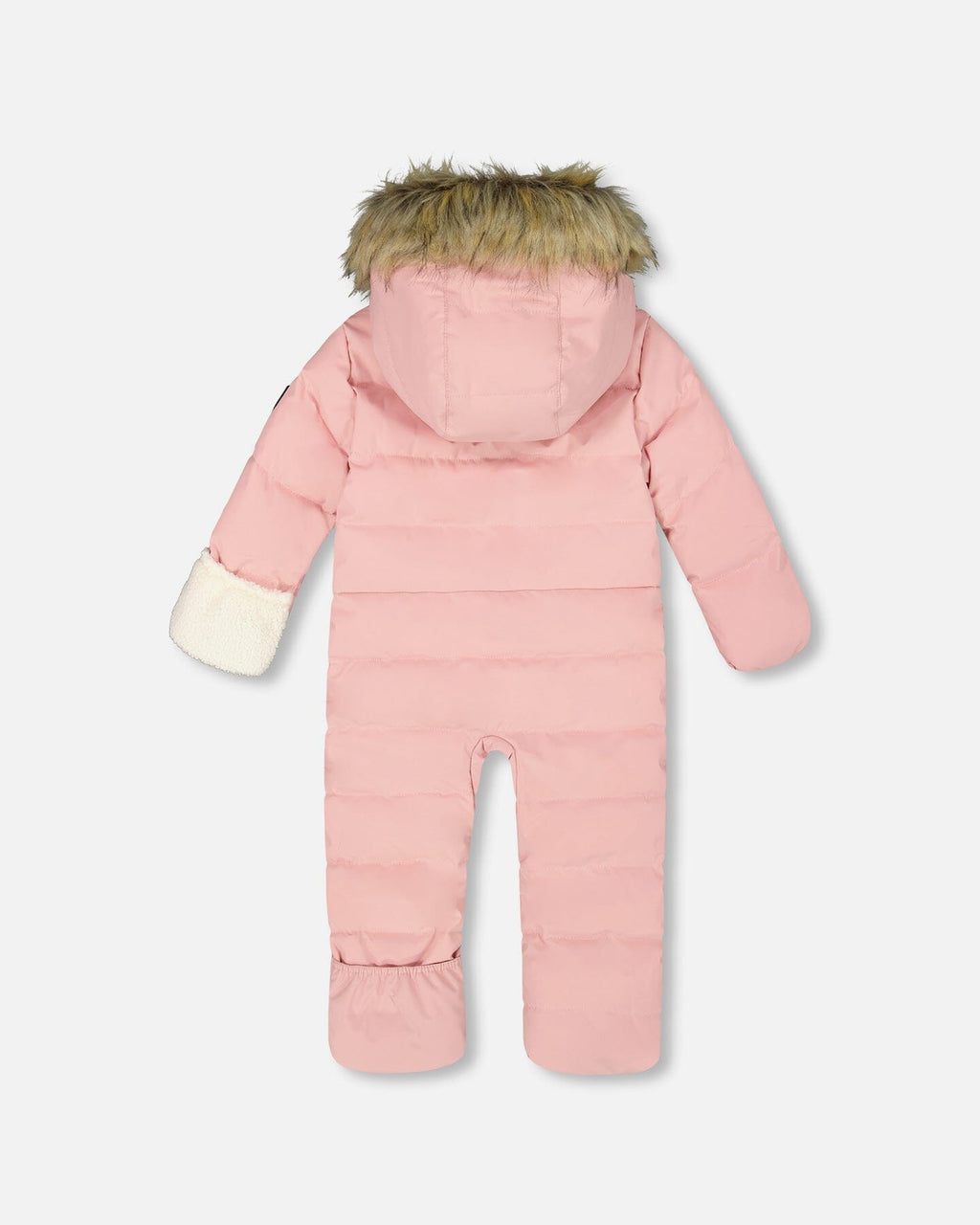 One-Piece Baby Snug Snowsuit Designed For Car Seat Pink