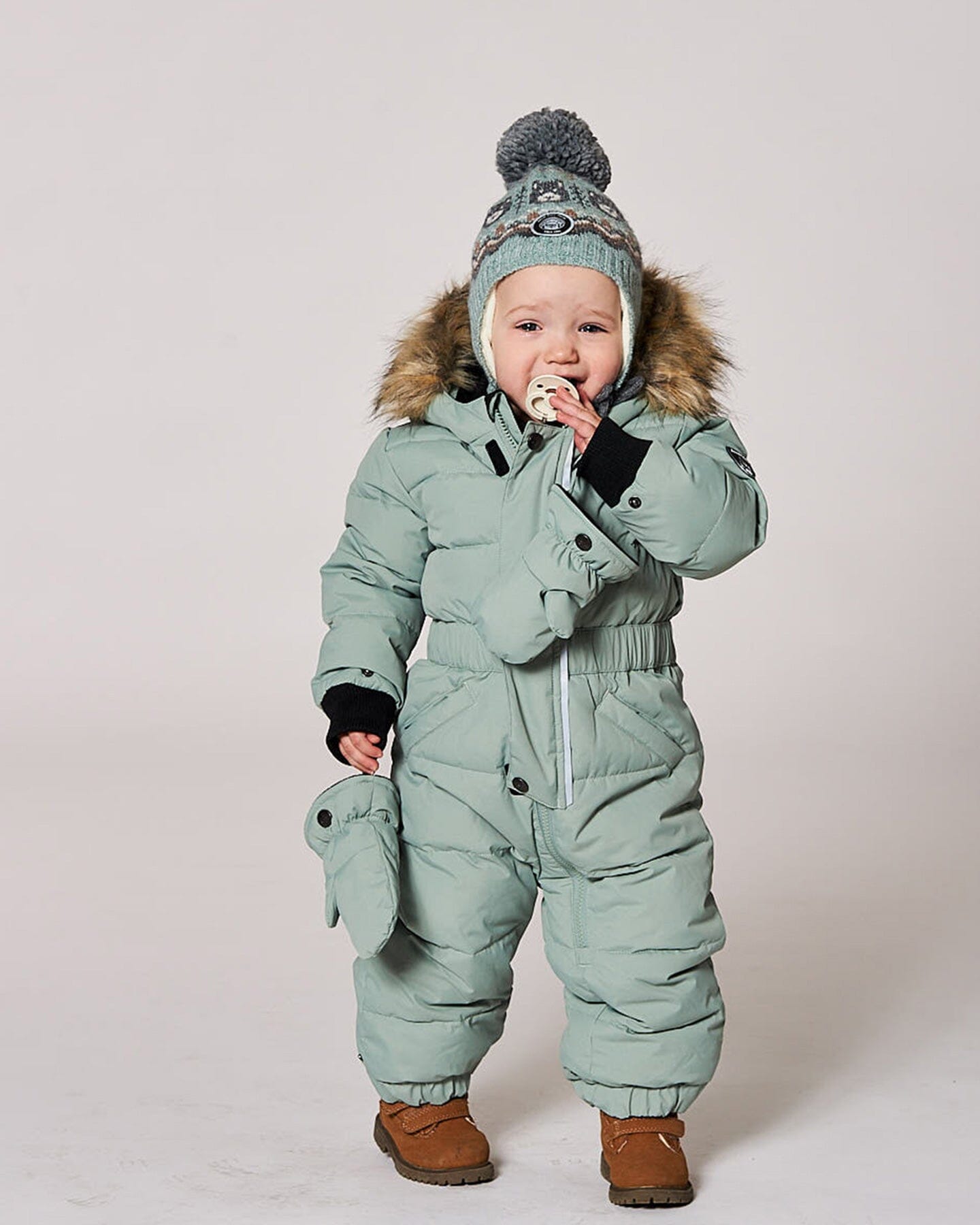 One-Piece Baby Original Puffy Snowsuit Sage Green