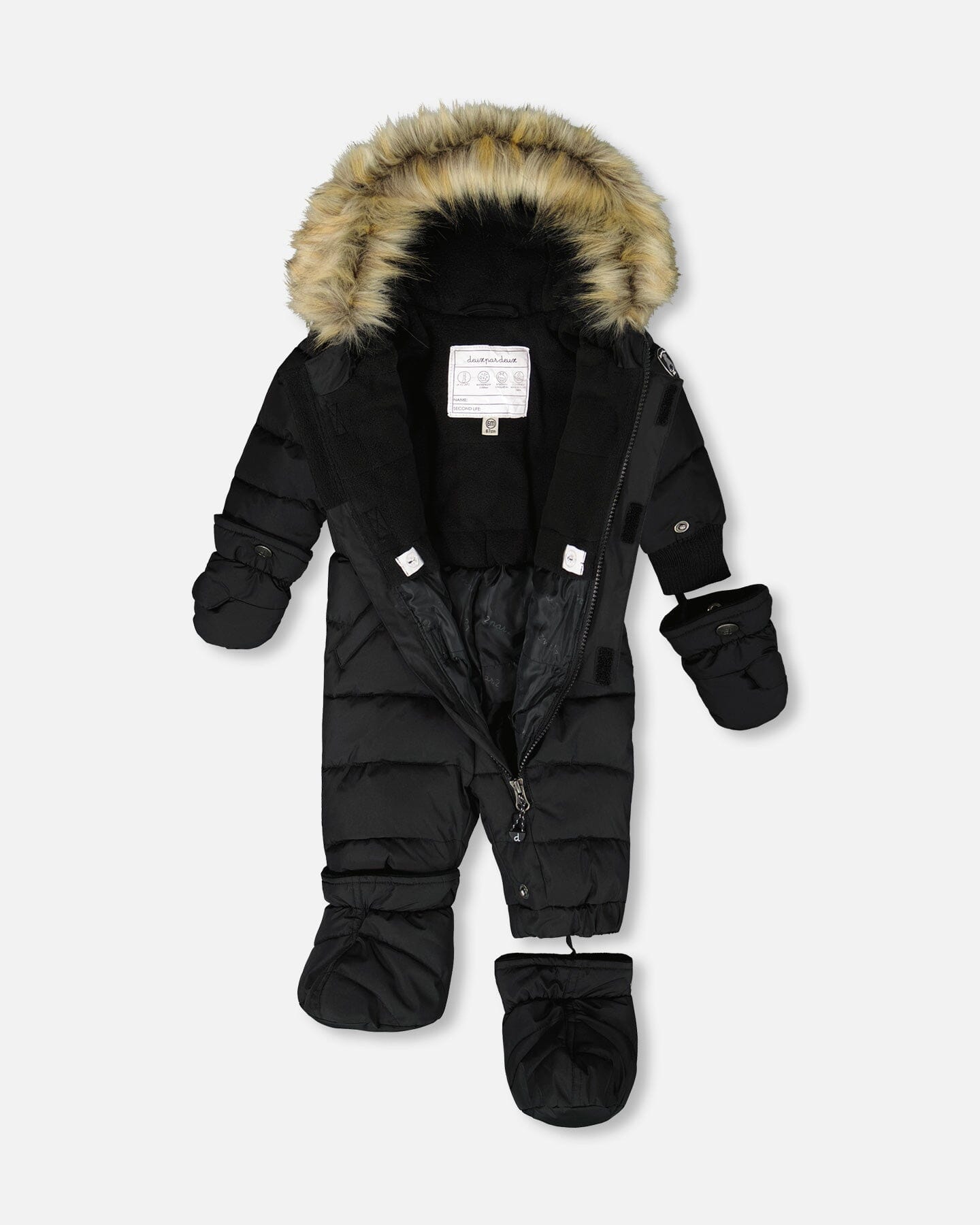 One-Piece Baby Original Puffy Snowsuit Black