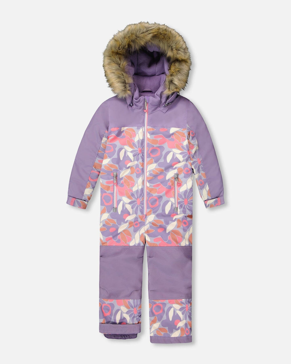 One-Piece Discover Snowsuit Lilac Retro Flower Print