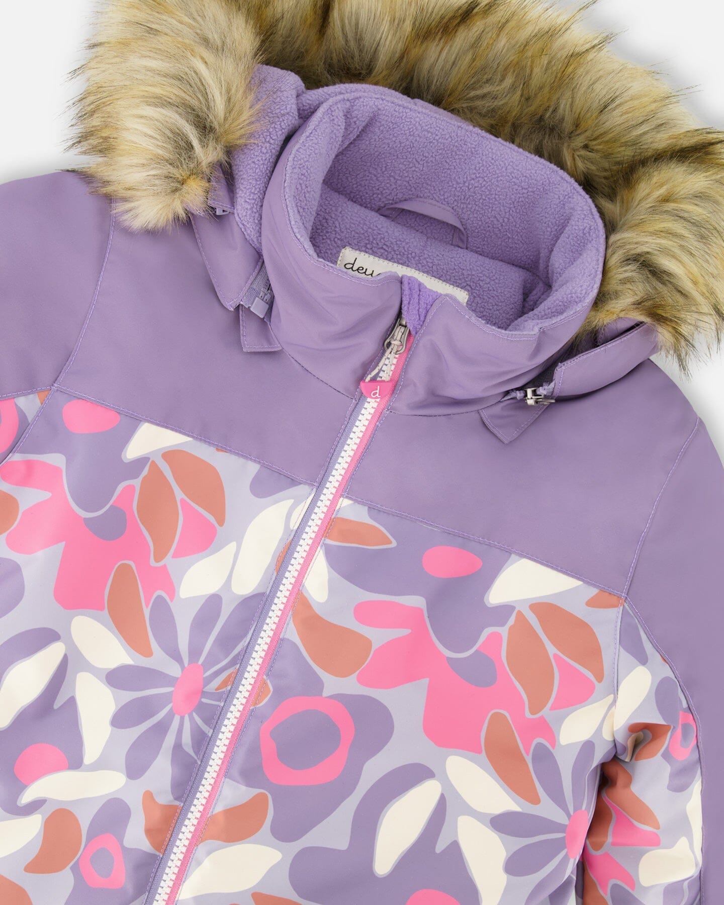 One-Piece Discover Snowsuit Lilac Retro Flower Print