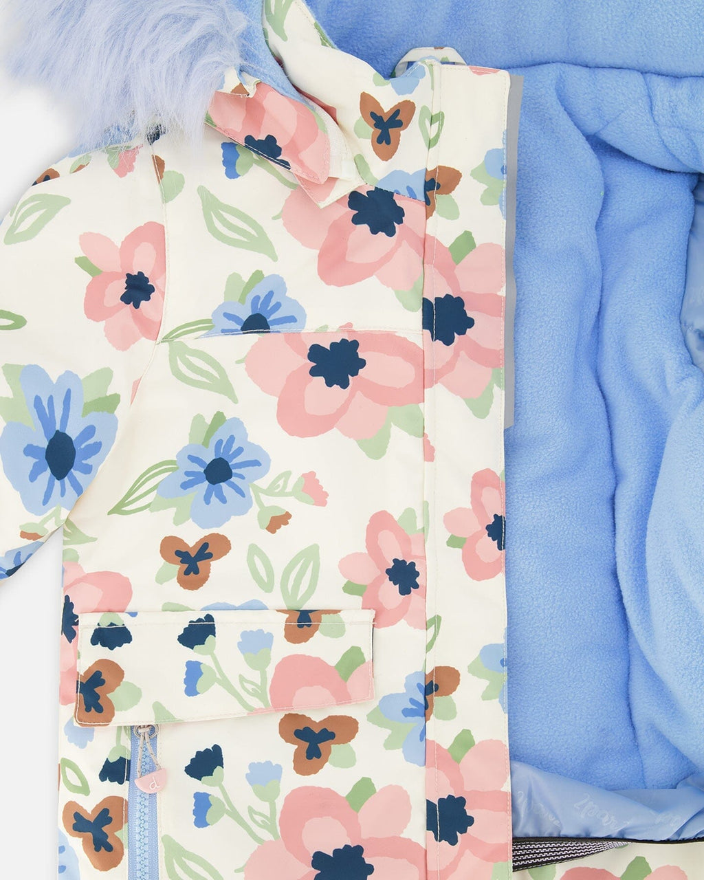 Two-Piece Discover Snowsuit With Printed Jacket Light Blue