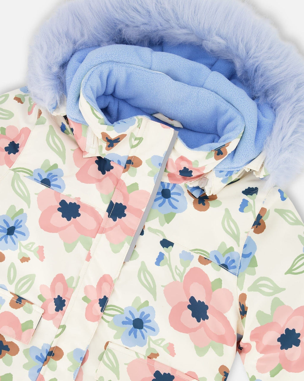 Two-Piece Discover Snowsuit With Printed Jacket Light Blue